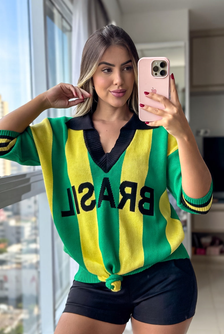Blusa Tricô Edição especial Brasil 🇧🇷